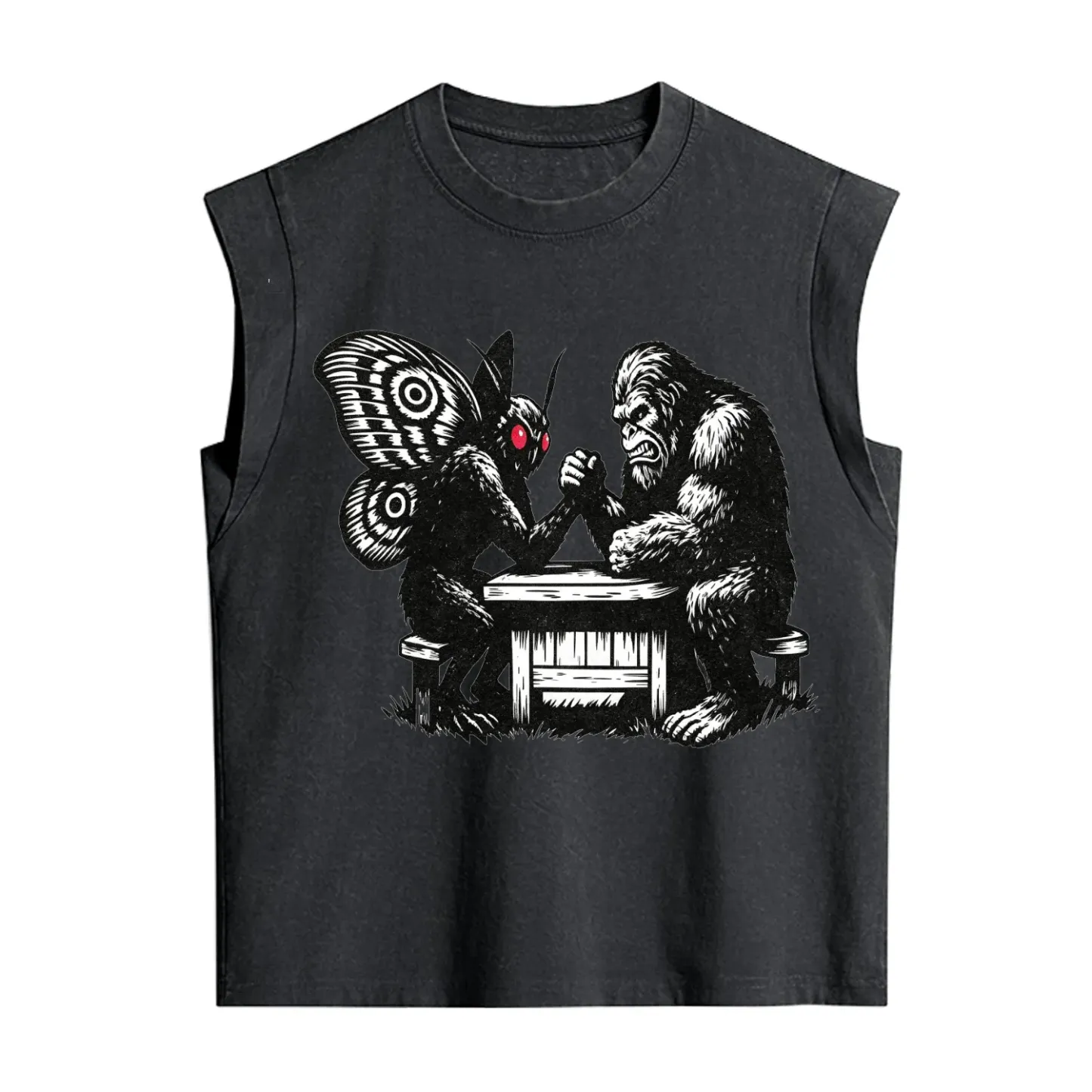 Purplehecate Bigfoot v Mothman Vintage Washed Tank