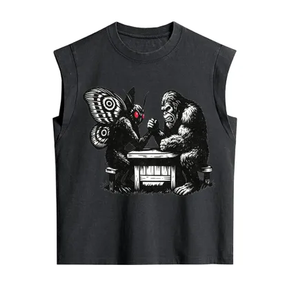 Purplehecate Bigfoot v Mothman Vintage Washed Tank