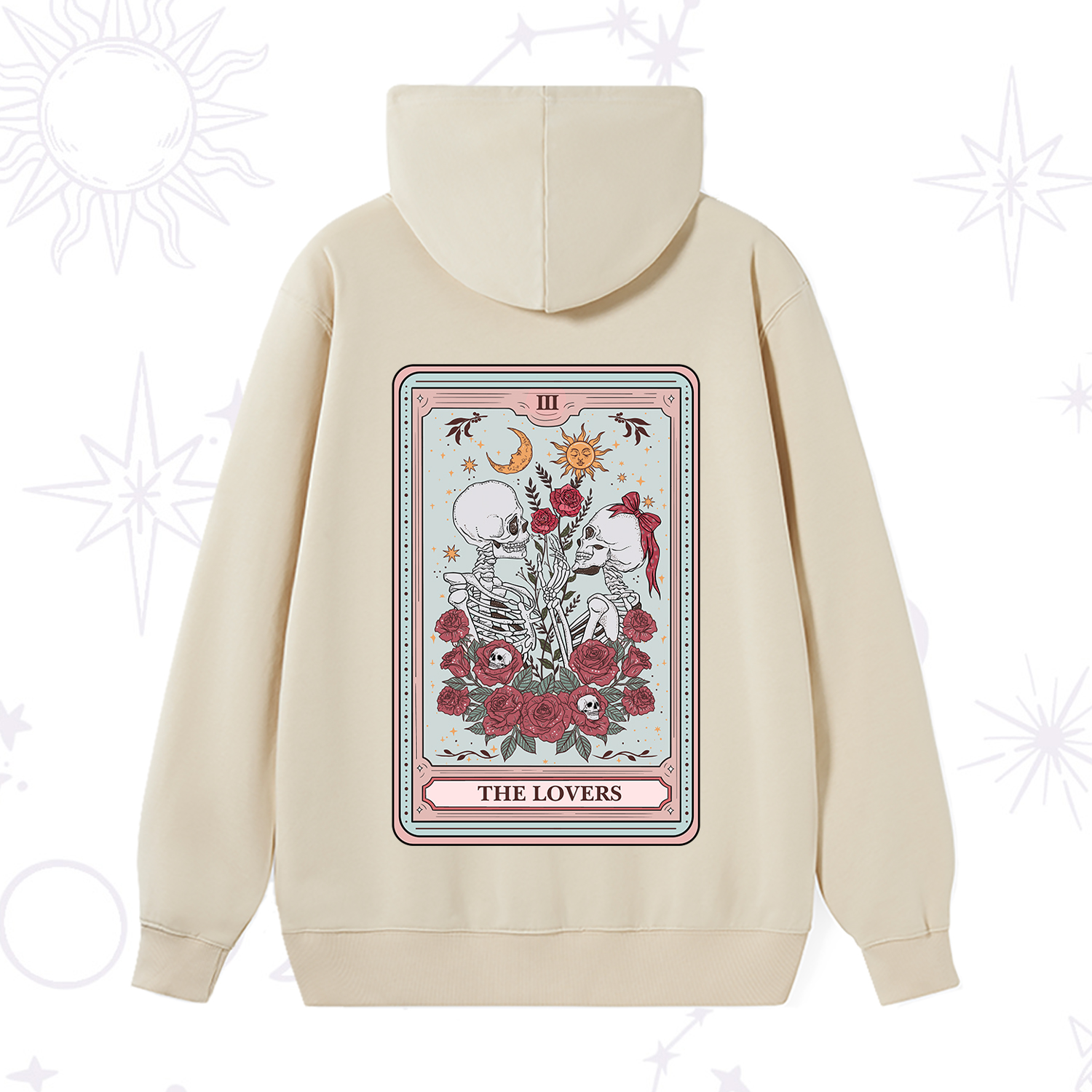 Purplehecate The Lovers Skeleton Tarot Hoodie
