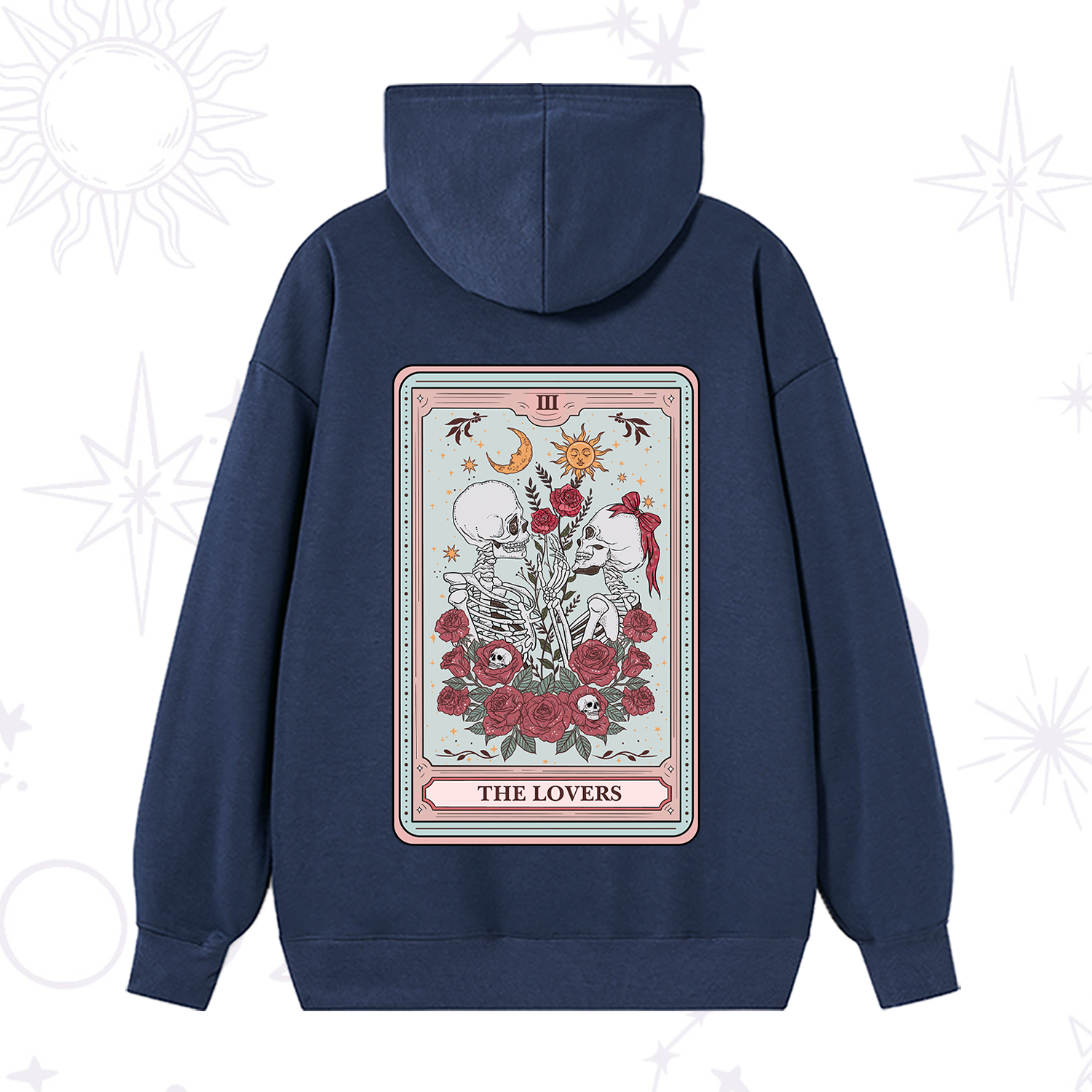Purplehecate The Lovers Skeleton Tarot Hoodie