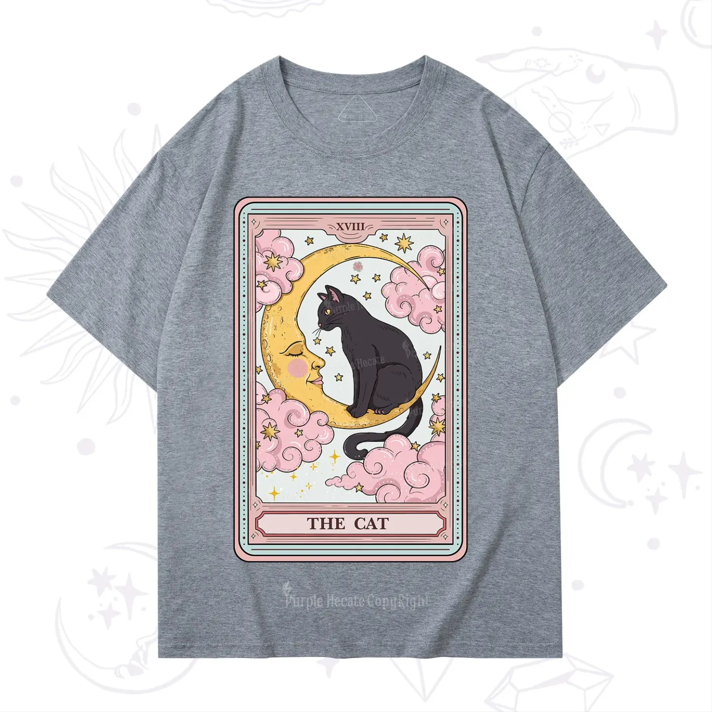 Purplehecate The Cat Tarot Card T-Shirt