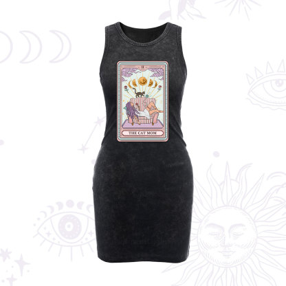 Purplehecate The Cat Mom Tarot Vintage Bodycon Tank Dress