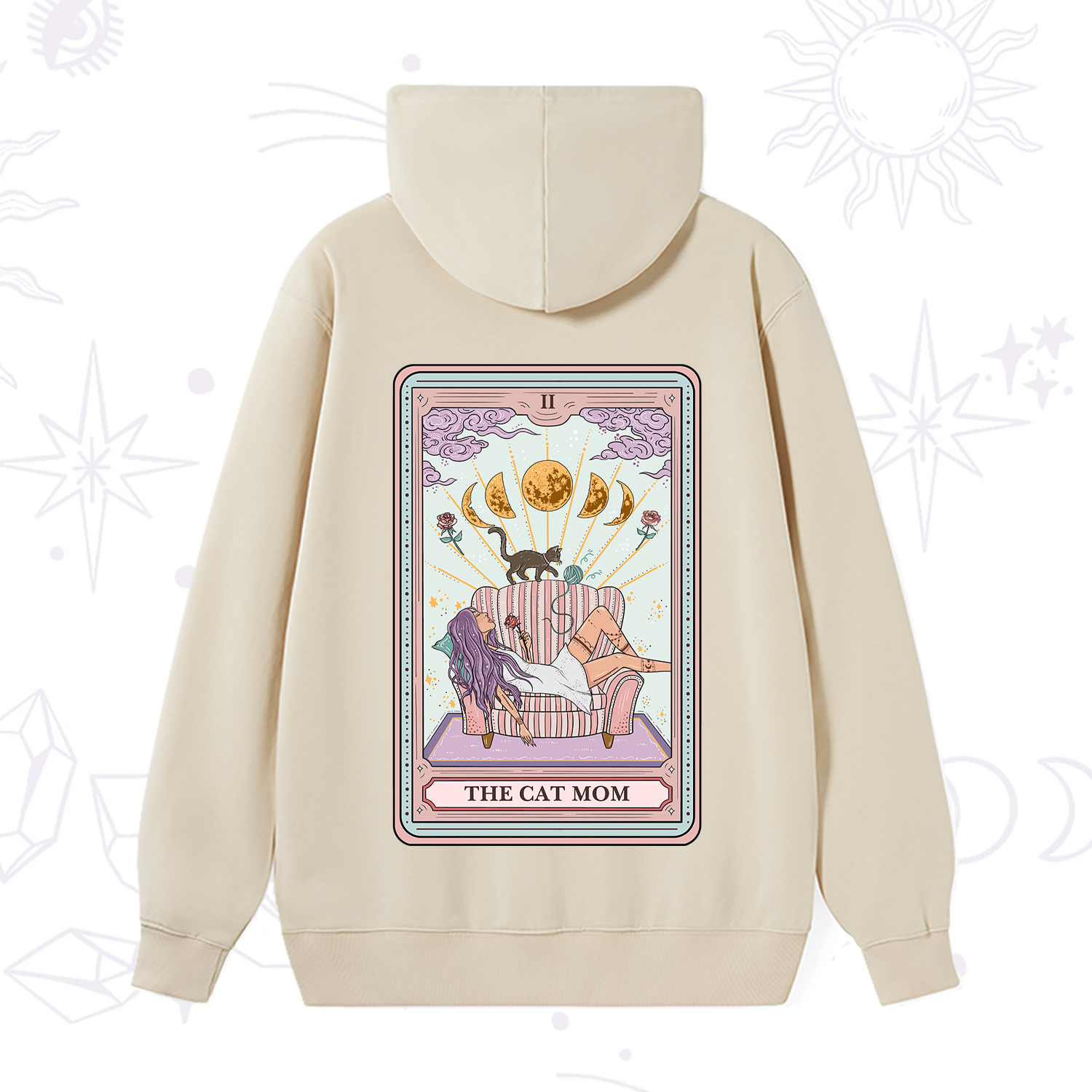 Purplehecate The Cat Mom Tarot Hoodie