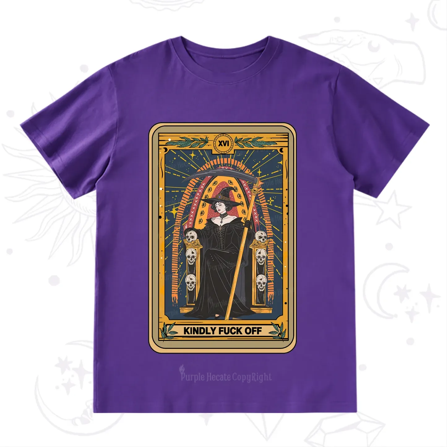 Purplehecate The Kindly Fuck Off Tarot T-Shirt