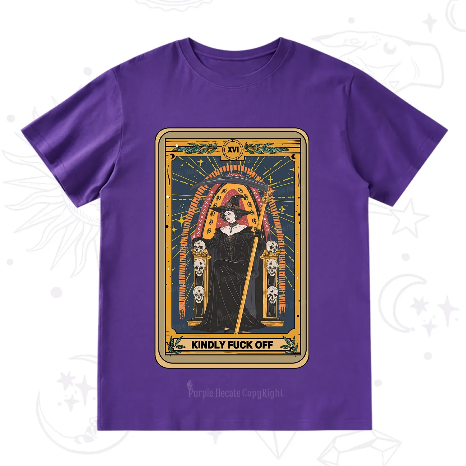 Purplehecate The Kindly Fuck Off Tarot T-Shirt