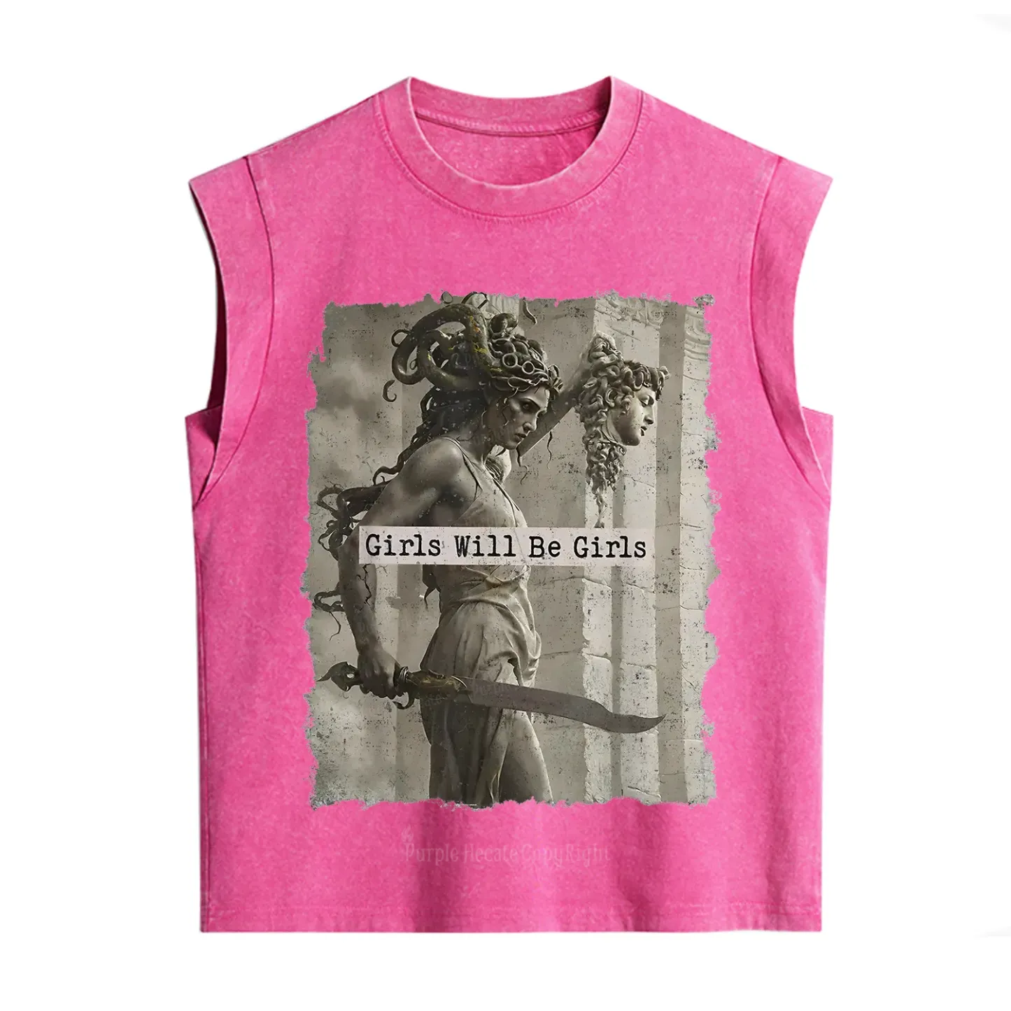 Purplehecate Medusa Girls Will Be Girls Vintage Washed Tank