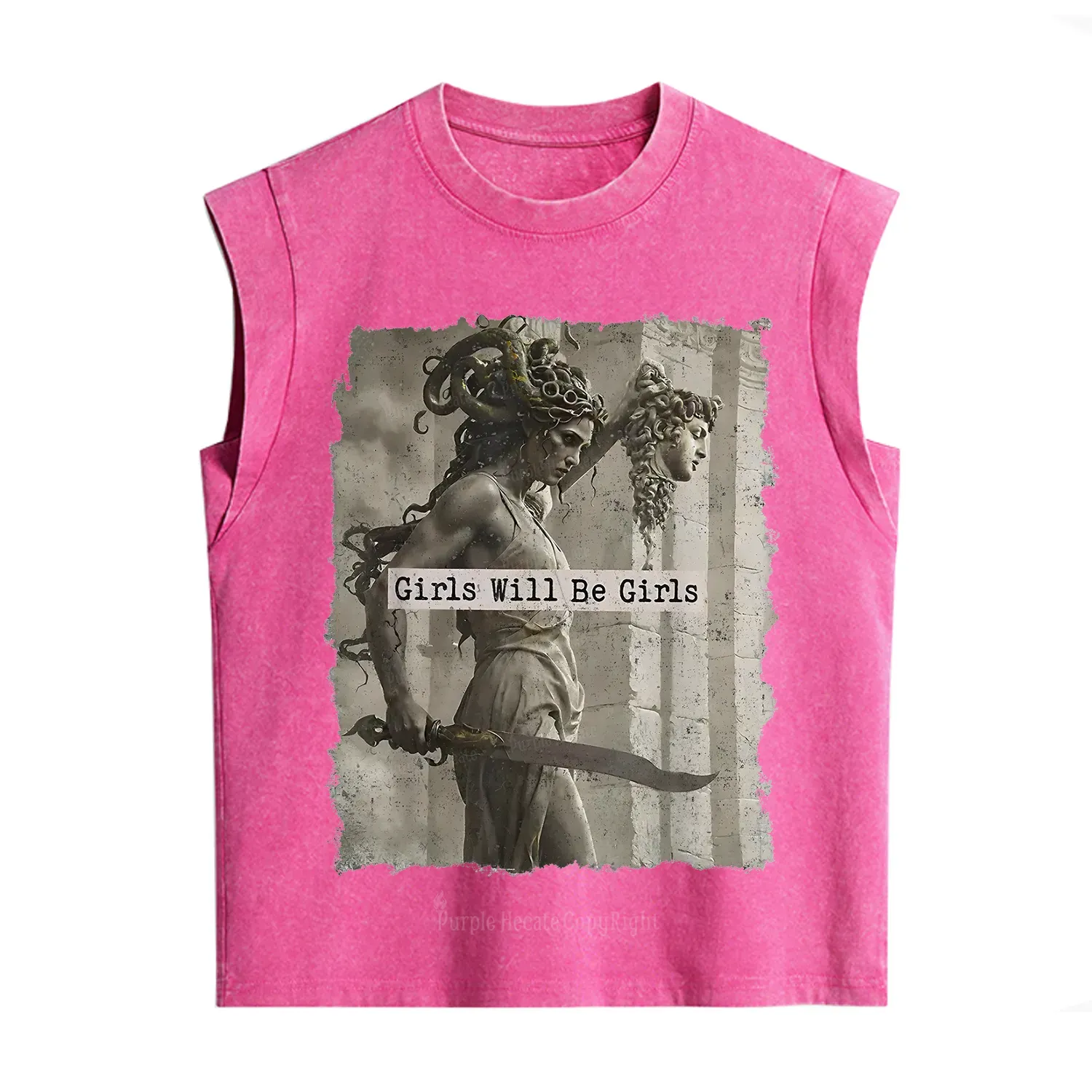 Purplehecate Medusa Girls Will Be Girls Vintage Washed Tank
