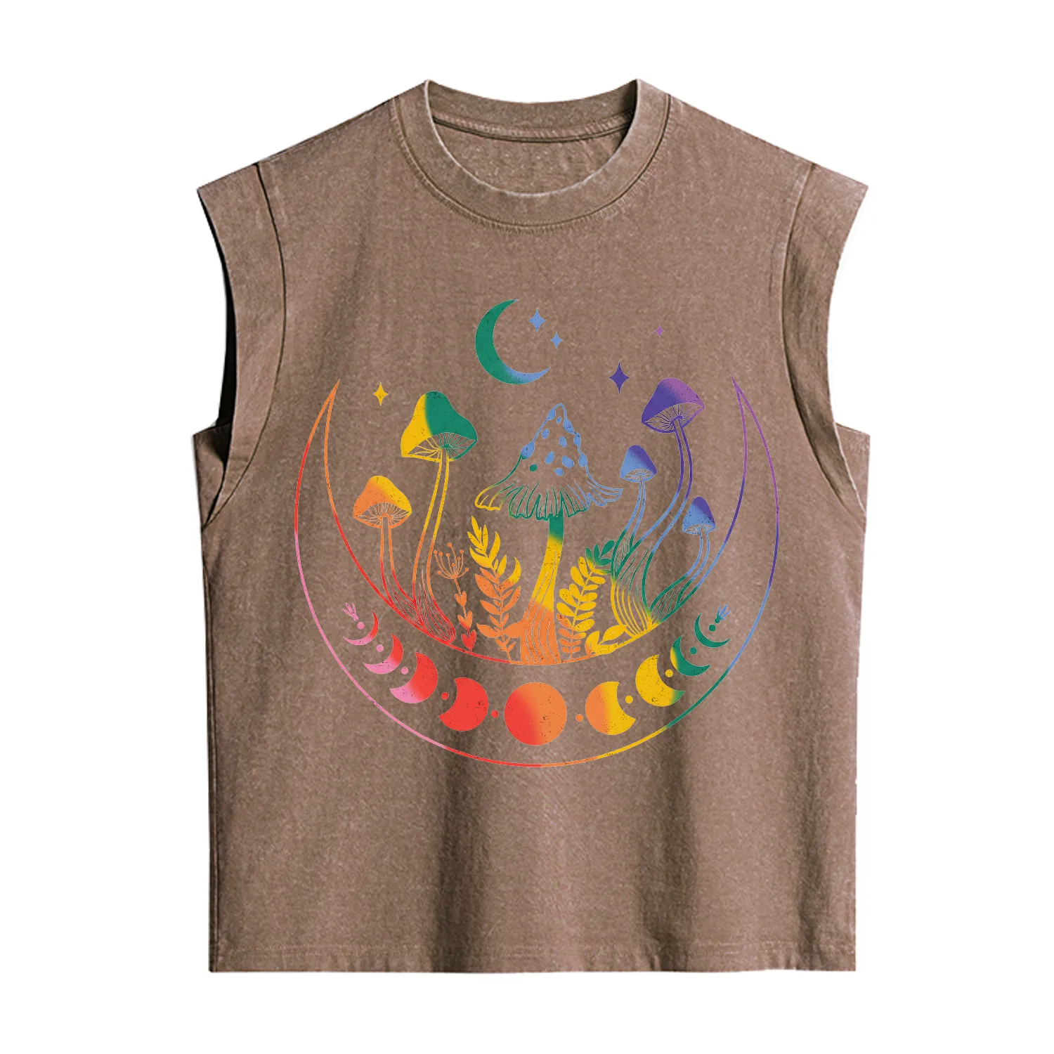 Purplehecate Pride Mushroom Rainbow Vintage Washed Tank