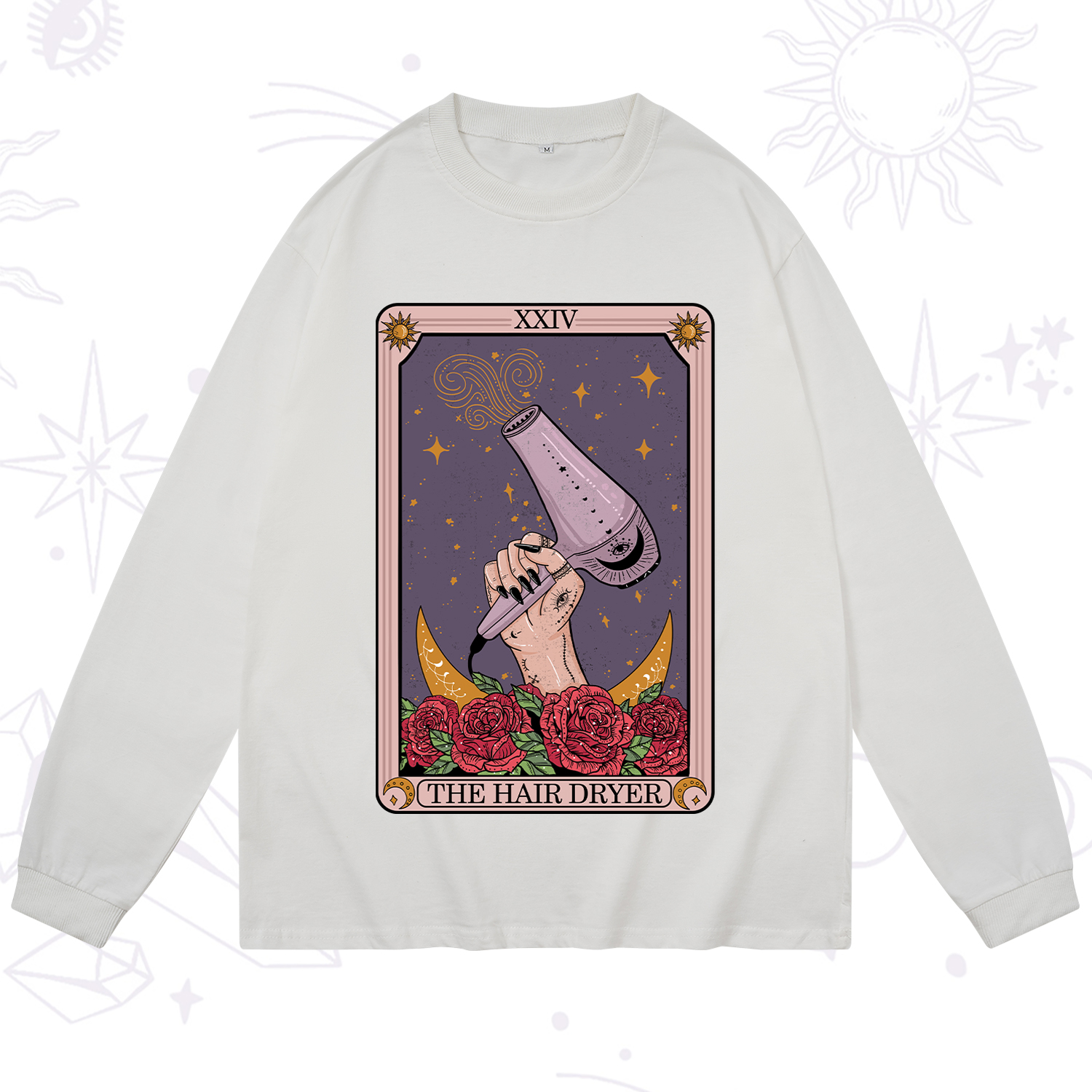 Purplehecate The Hair Dryer Tarot Long Sleeve T-Shirt