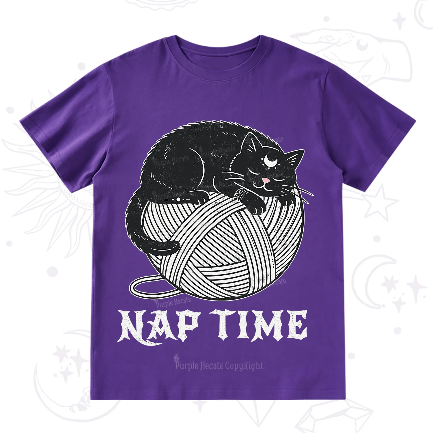 Purplehecate Nap Time Cat T-Shirt