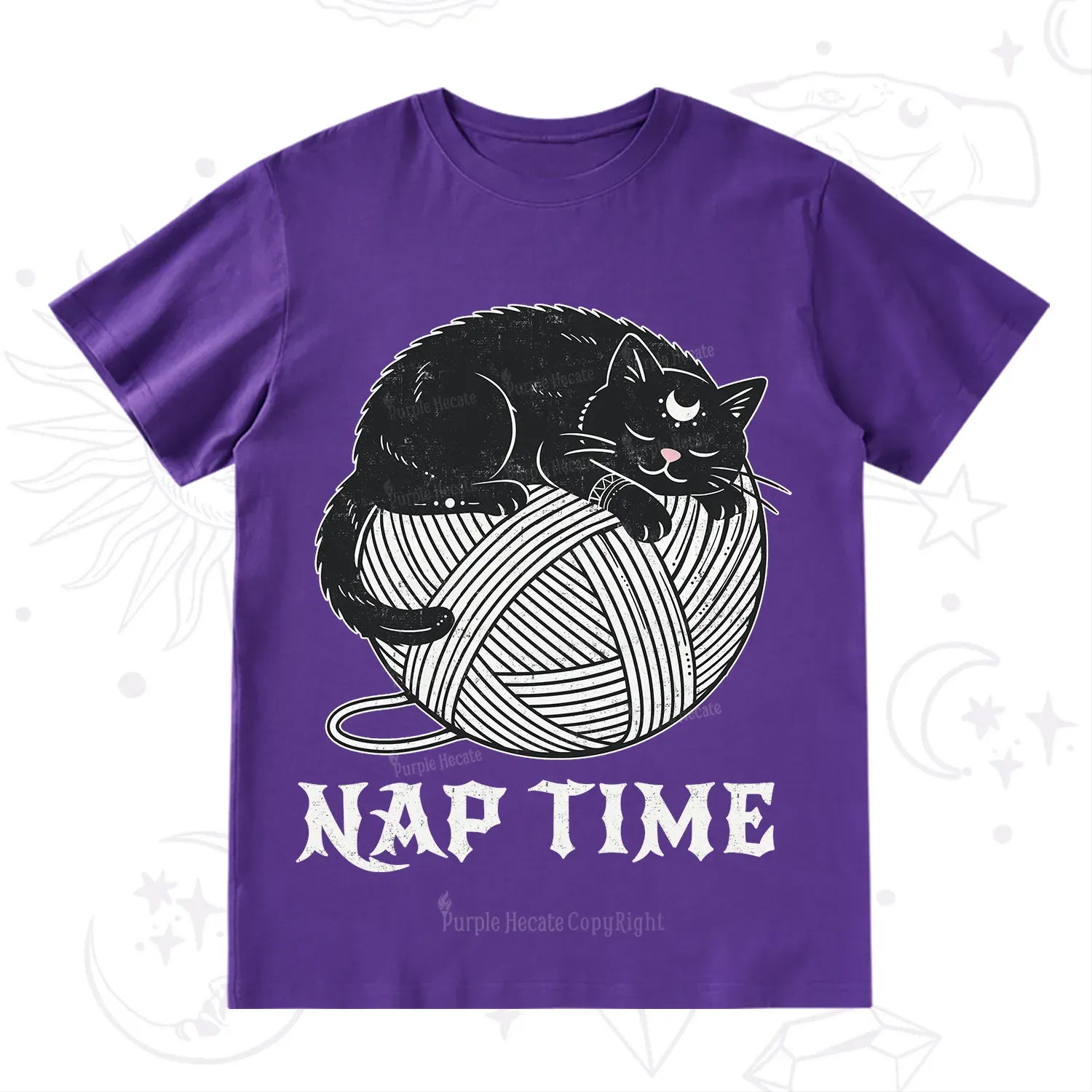 Purplehecate Nap Time Cat T-Shirt