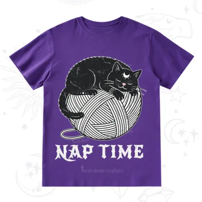 Purplehecate Nap Time Cat T-Shirt