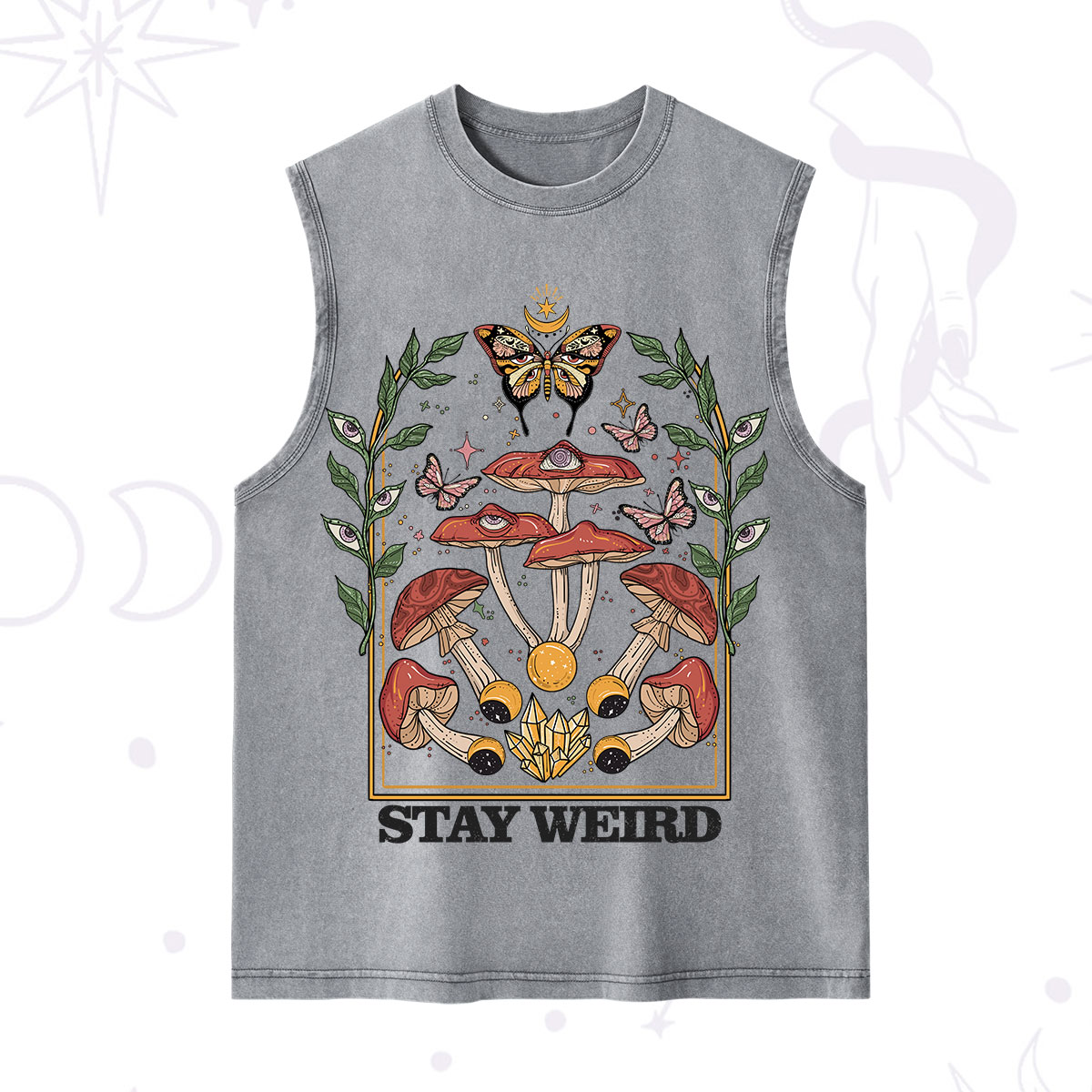 Purplehecate Stay Weird Washed Tank