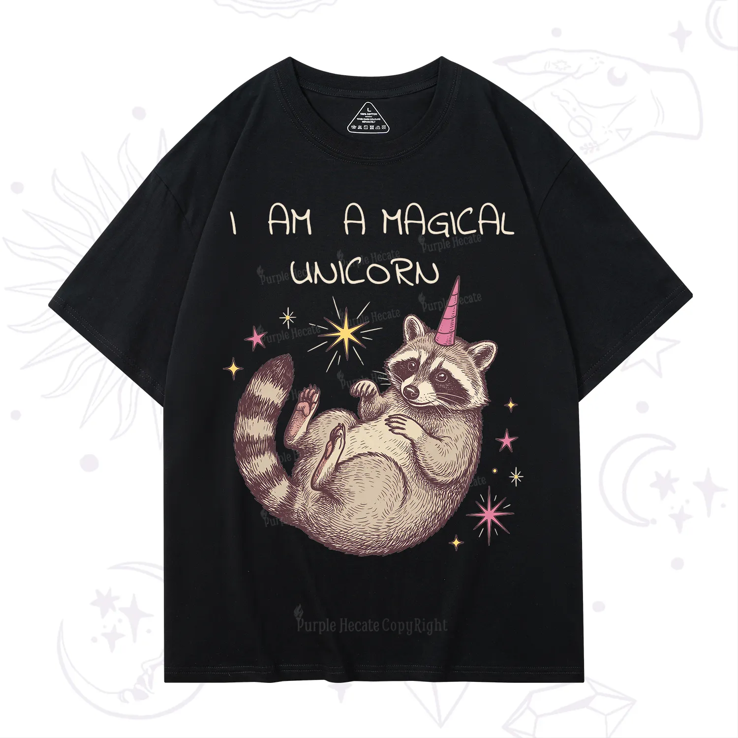 Purplehecate I Am A Magical Unicorn Raccoon T-Shirt