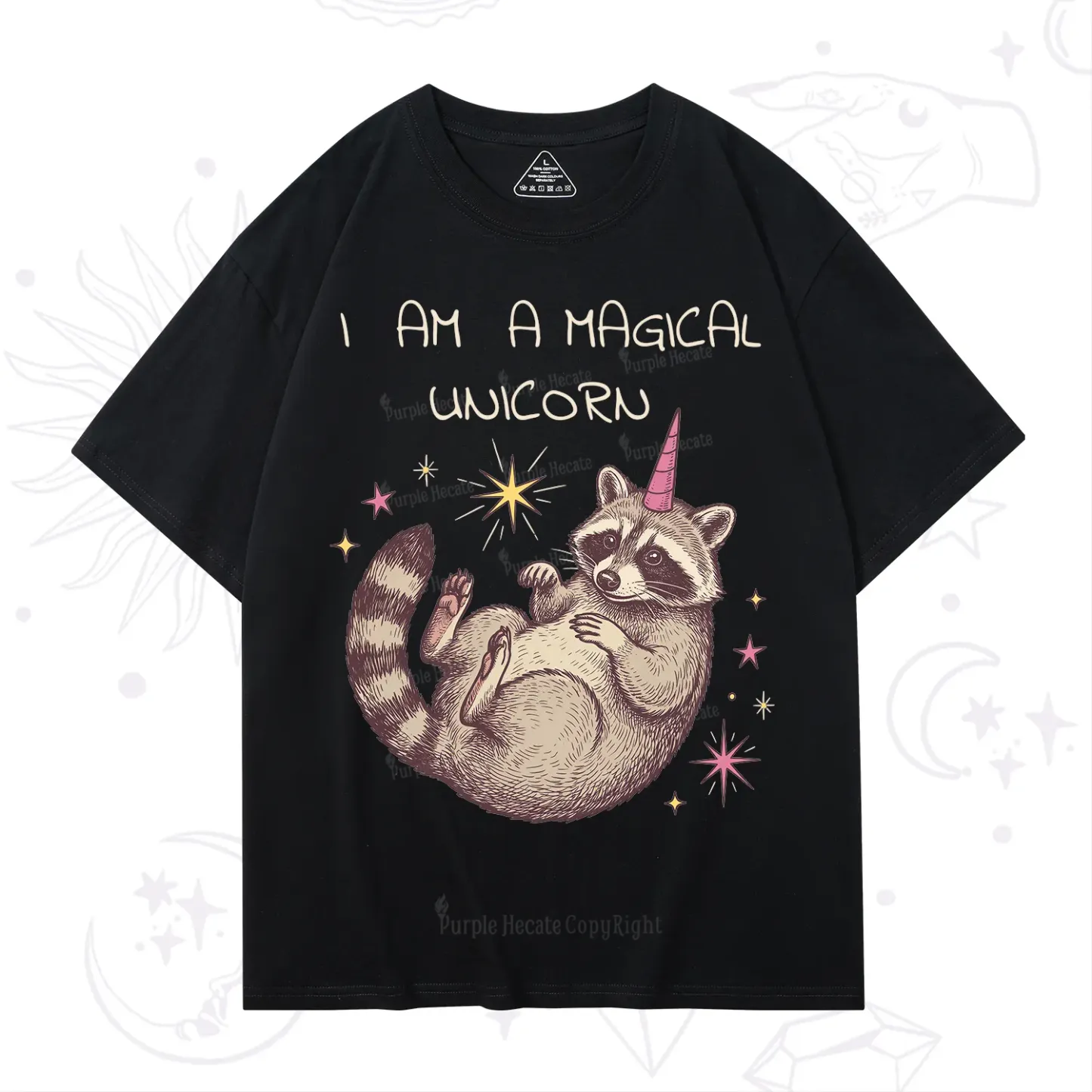 Purplehecate I Am A Magical Unicorn Raccoon T-Shirt