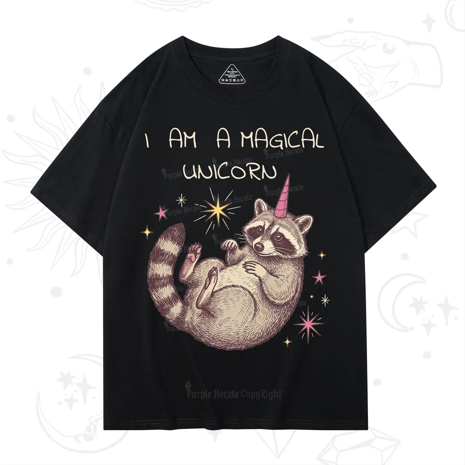 Purplehecate I Am A Magical Unicorn Raccoon T-Shirt