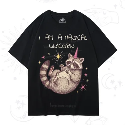 Purplehecate I Am A Magical Unicorn Raccoon T-Shirt