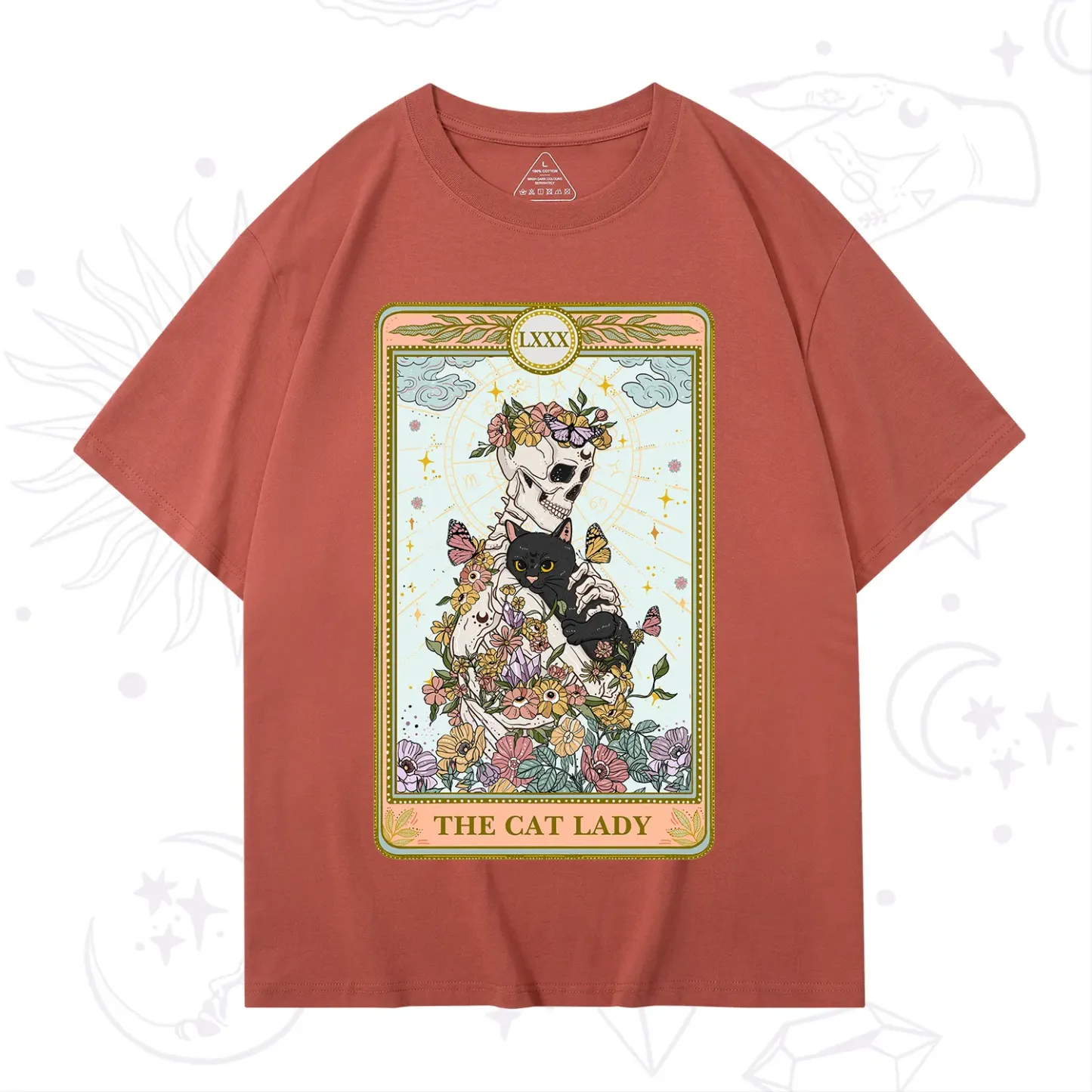 Purplehecate The Cat Lady Skeleton Tarot T-Shirt