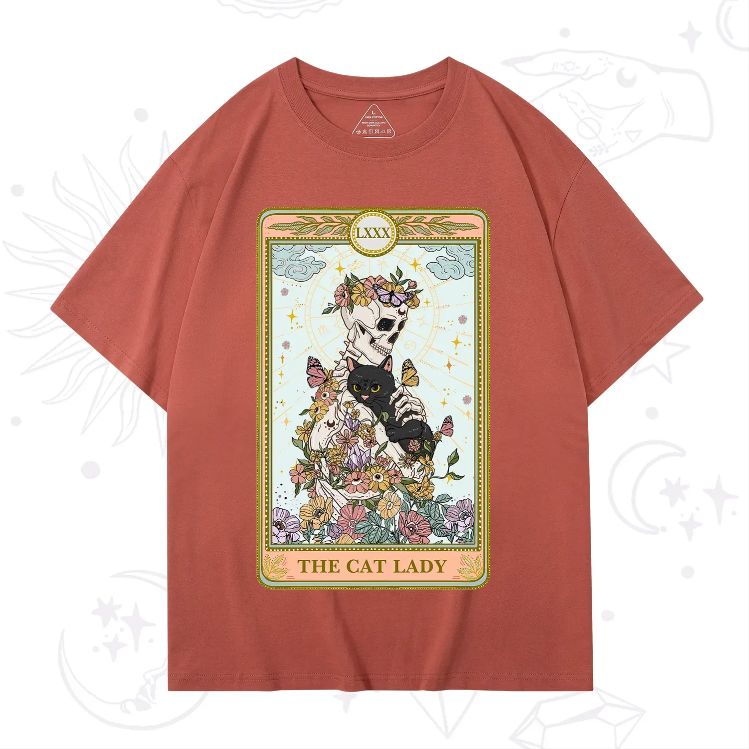Purplehecate The Cat Lady Skeleton Tarot T-Shirt