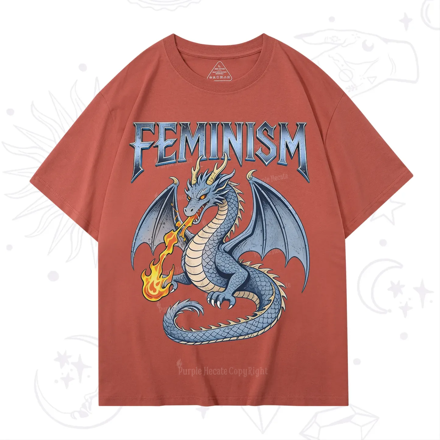 Purplehecate Feminism Dragon Fantasy T-Shirt