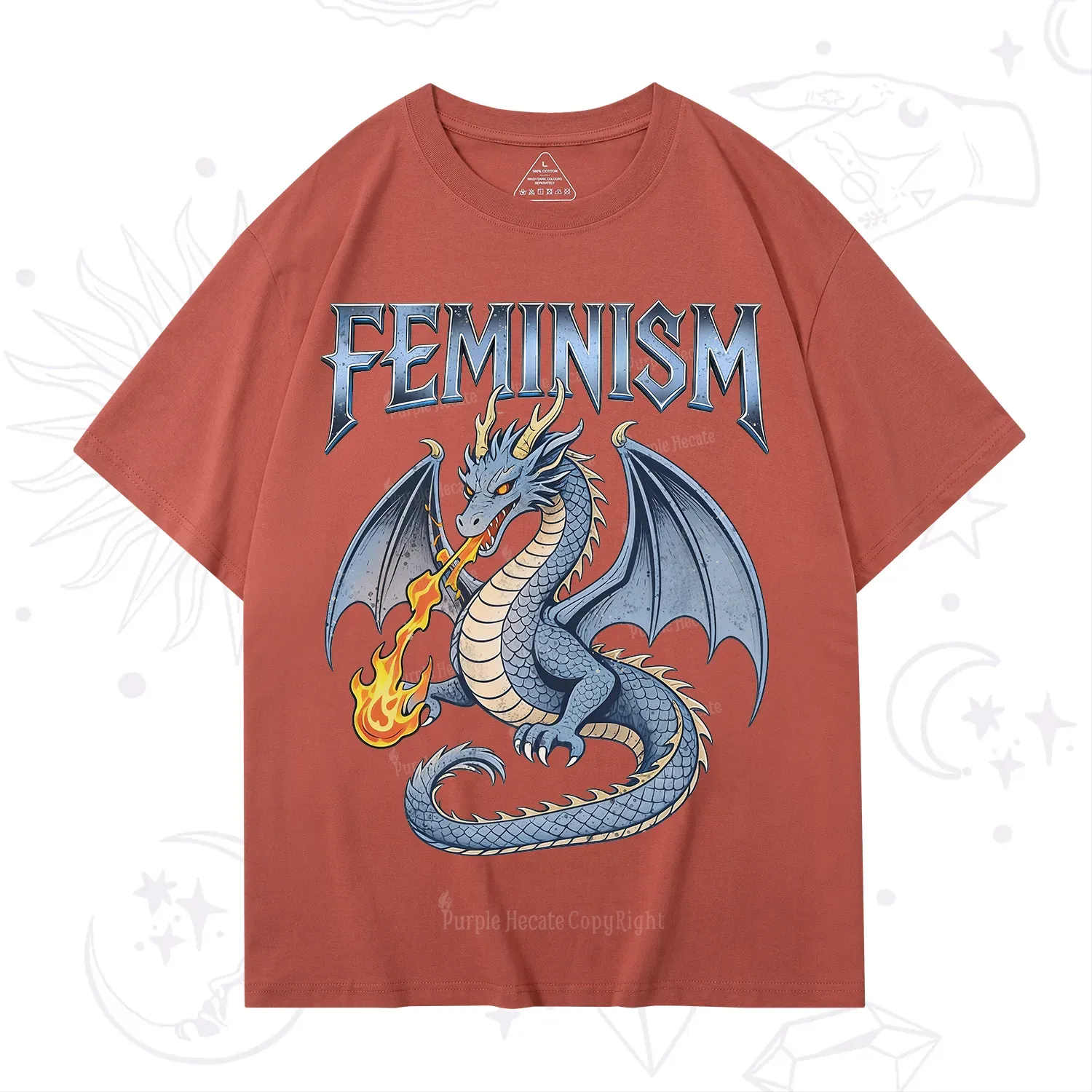 Purplehecate Feminism Dragon Fantasy T-Shirt