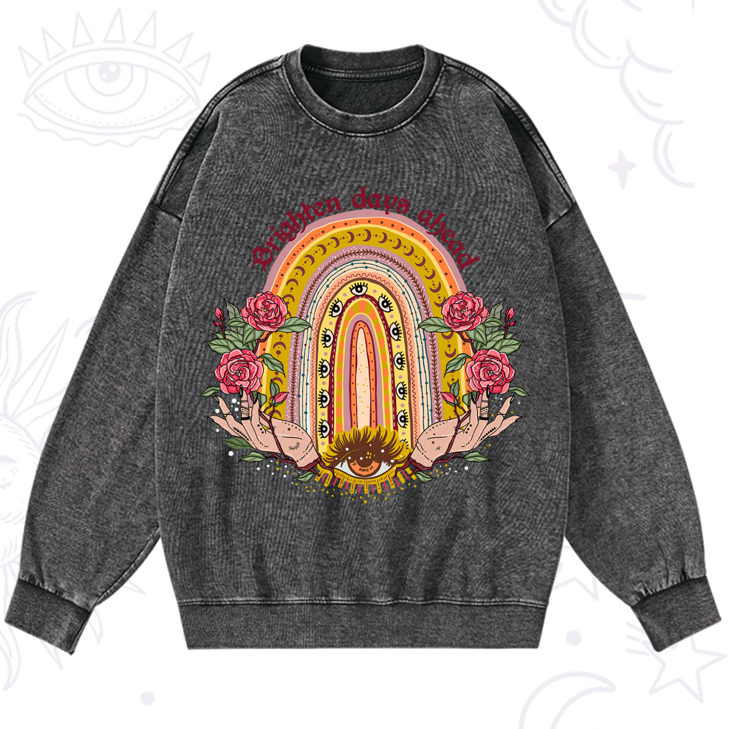 Magic Purplehecate Brighten Days Ahead Washed Sweatshirt
