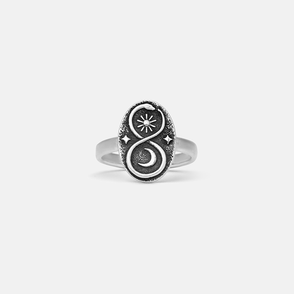 Purplehecate Infinity Snake Sterling Silver Ring