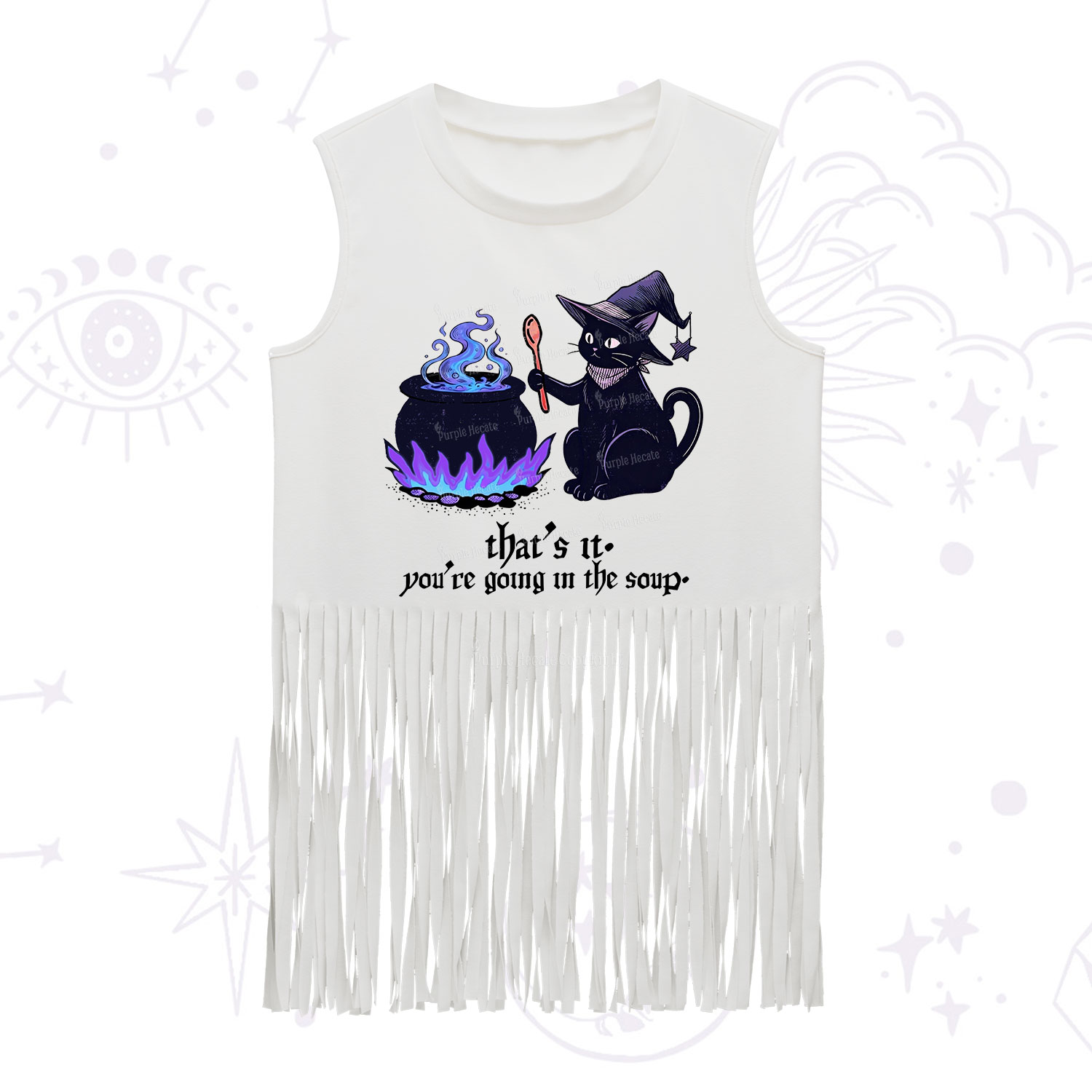 Purplehecate That's It You're Going In The Soup Fringe Tank Top