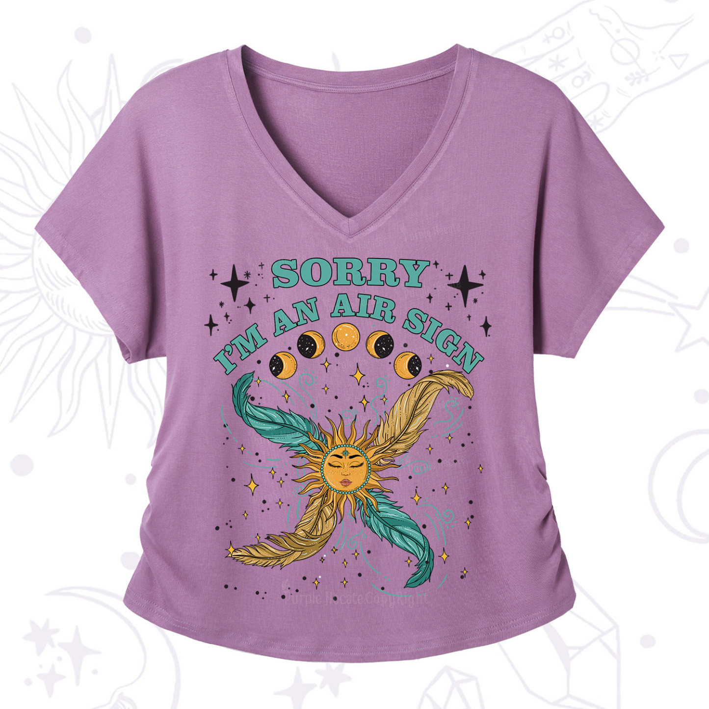 Purplehecate Sorry I'm An Air Sign V-Neck T-Shirt