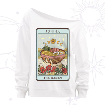 Purplehecate The Ramen Tarot Off The Shoulder Sweatshirt