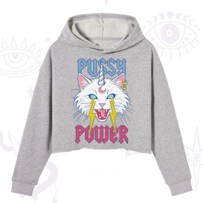 Purplehecate Pussy Power Crop Hoodie