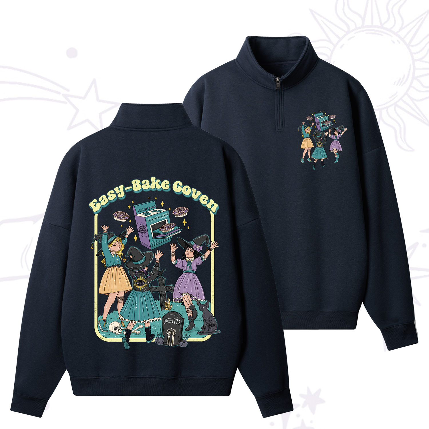 Purplehecate Easy Bake Coven Zip Fleece Sweatshirt