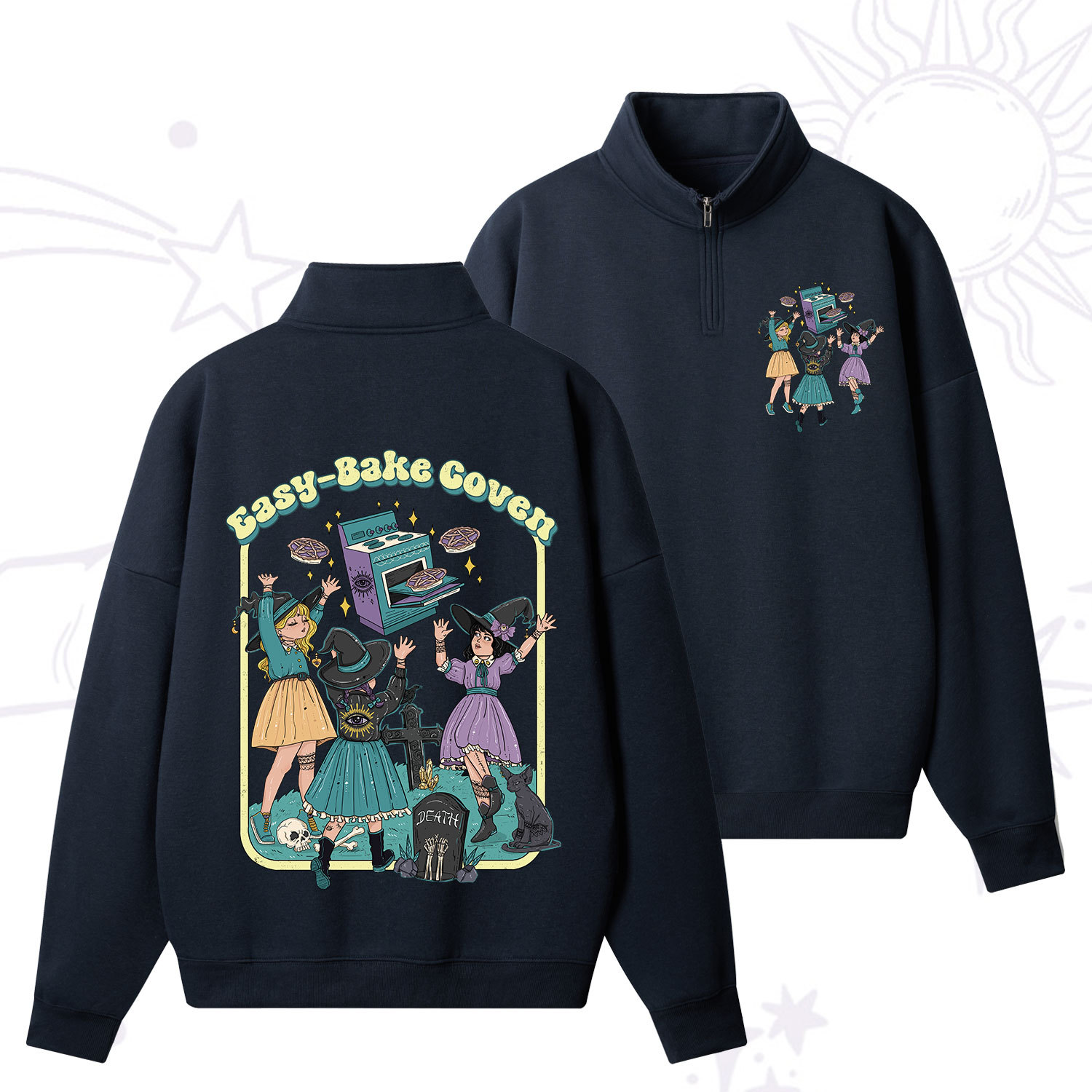 Purplehecate Easy Bake Coven Zip Fleece Sweatshirt