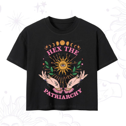 Purplehecate Hex The Patriarchy Witchy Crop T-Shirt