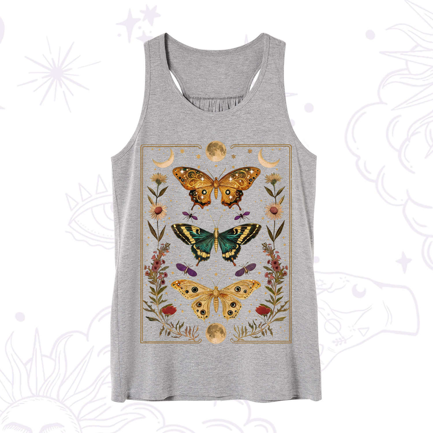 Purplehecate Sun and Moon Butterfly Tank