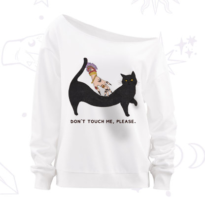 Purplehecate Don't Touch Me Off The Shoulder Sweatshirt