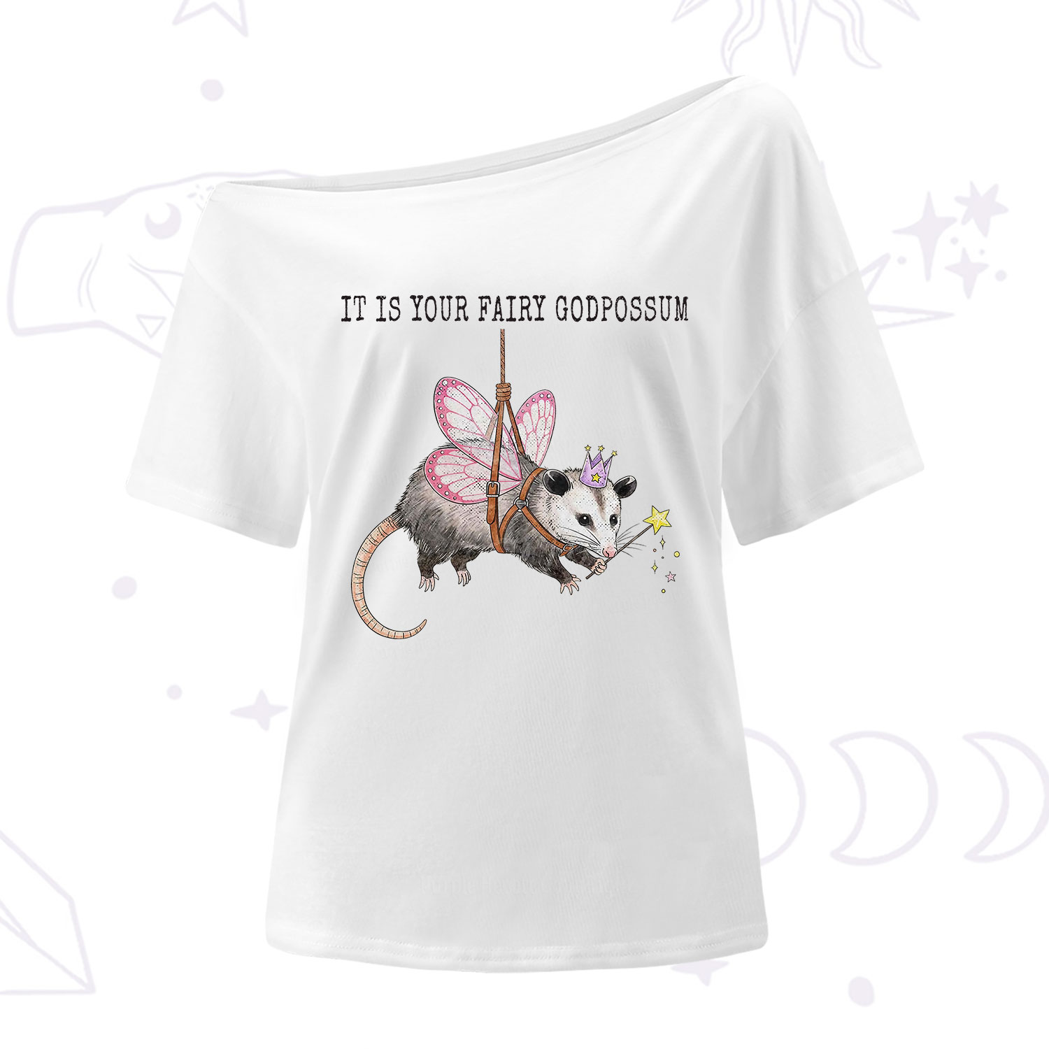Purplehecate It Is Your Fairy Godpossum One Shoulder T-Shirt