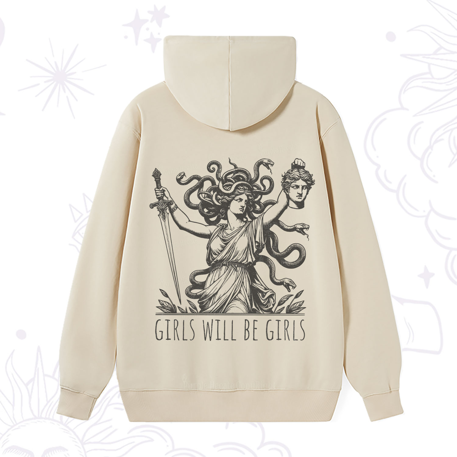 Purplehecate Girls Will Be Girls Medusa Hoodie