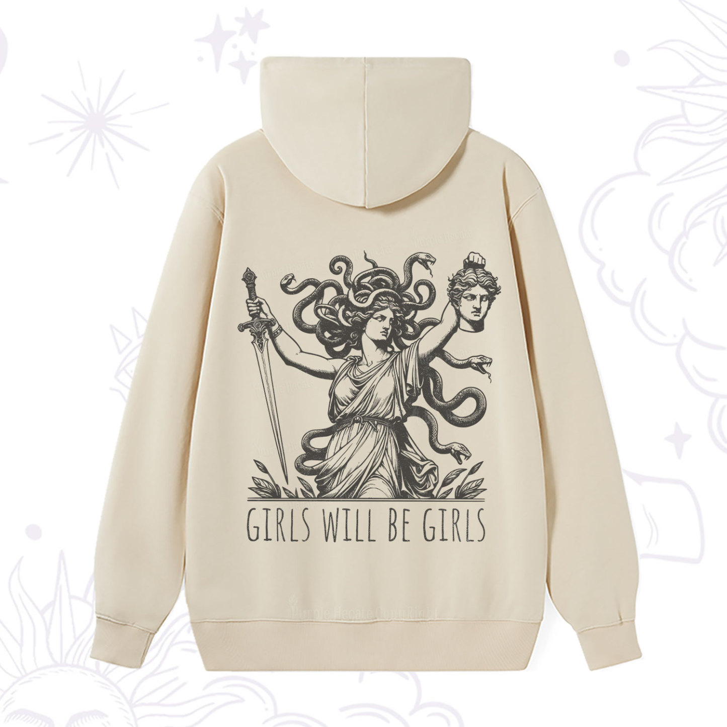 Purplehecate Girls Will Be Girls Medusa Hoodie