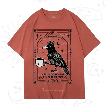 Purplehecate Hello Darkness My Old Friend Crow T-Shirt