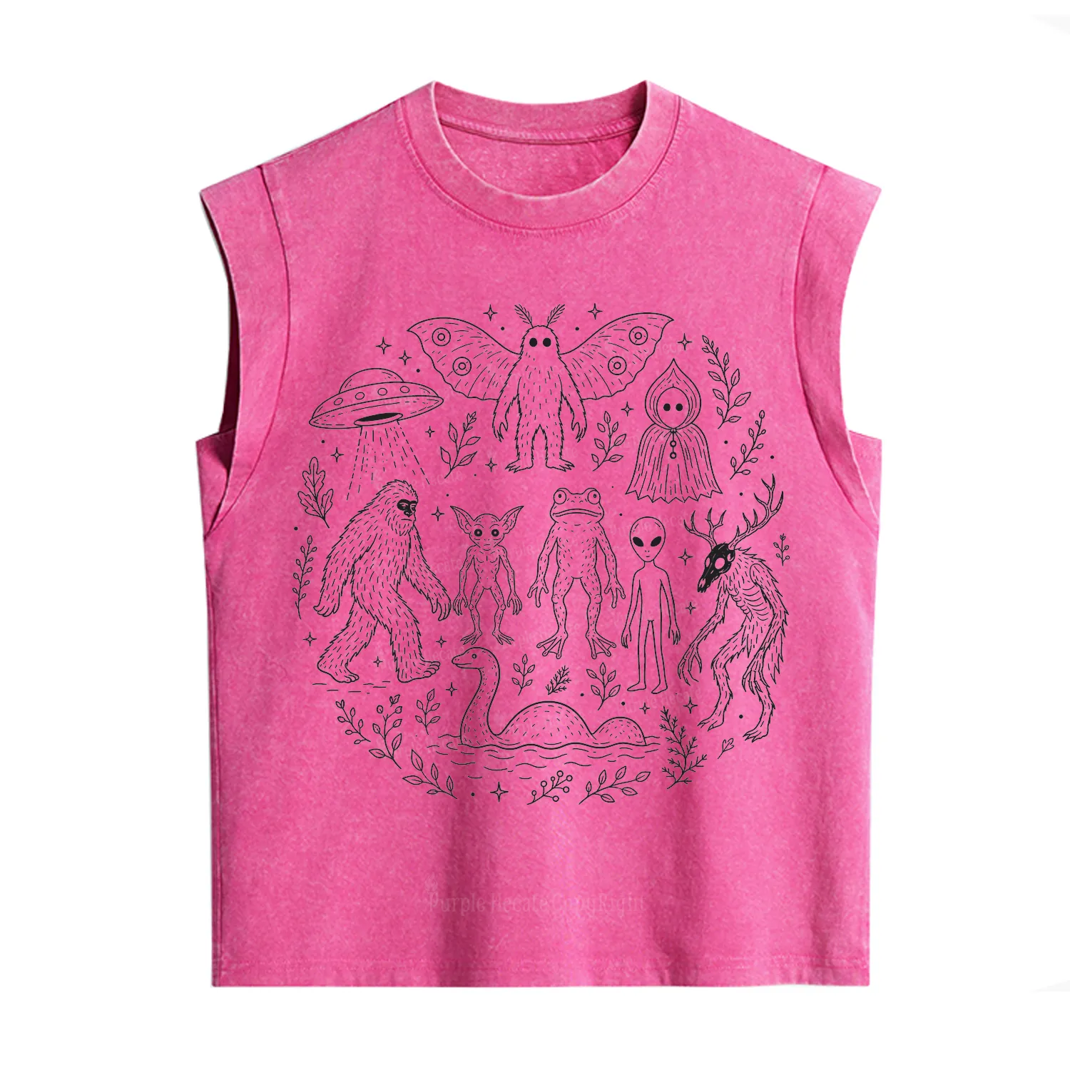 Purplehecate Respect the Locals Cryptid Vintage Washed Tank