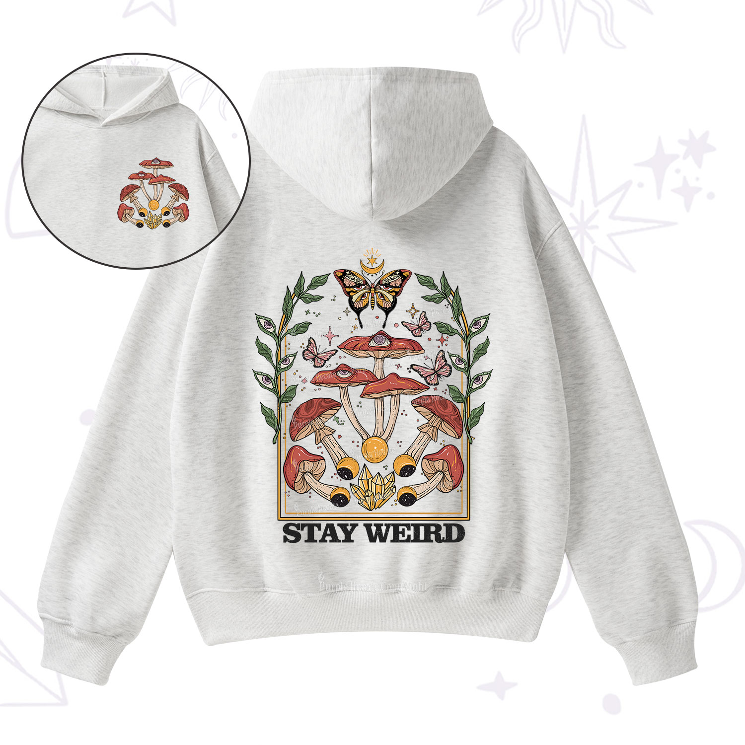 Purplehecate Stay Weird Fleece Hoodie Suit