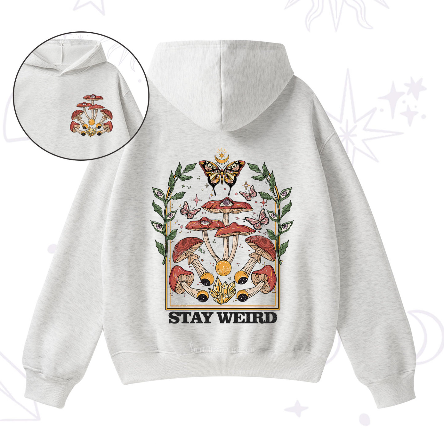 Purplehecate Stay Weird Fleece Hoodie Suit