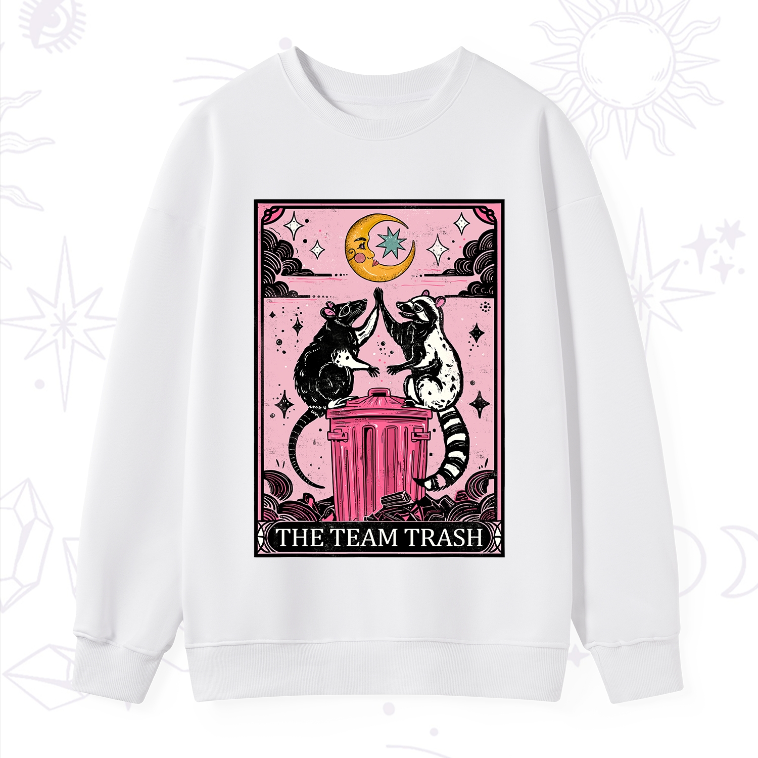 Purplehecate The Team Trash Opossum tarot Sweatshirt