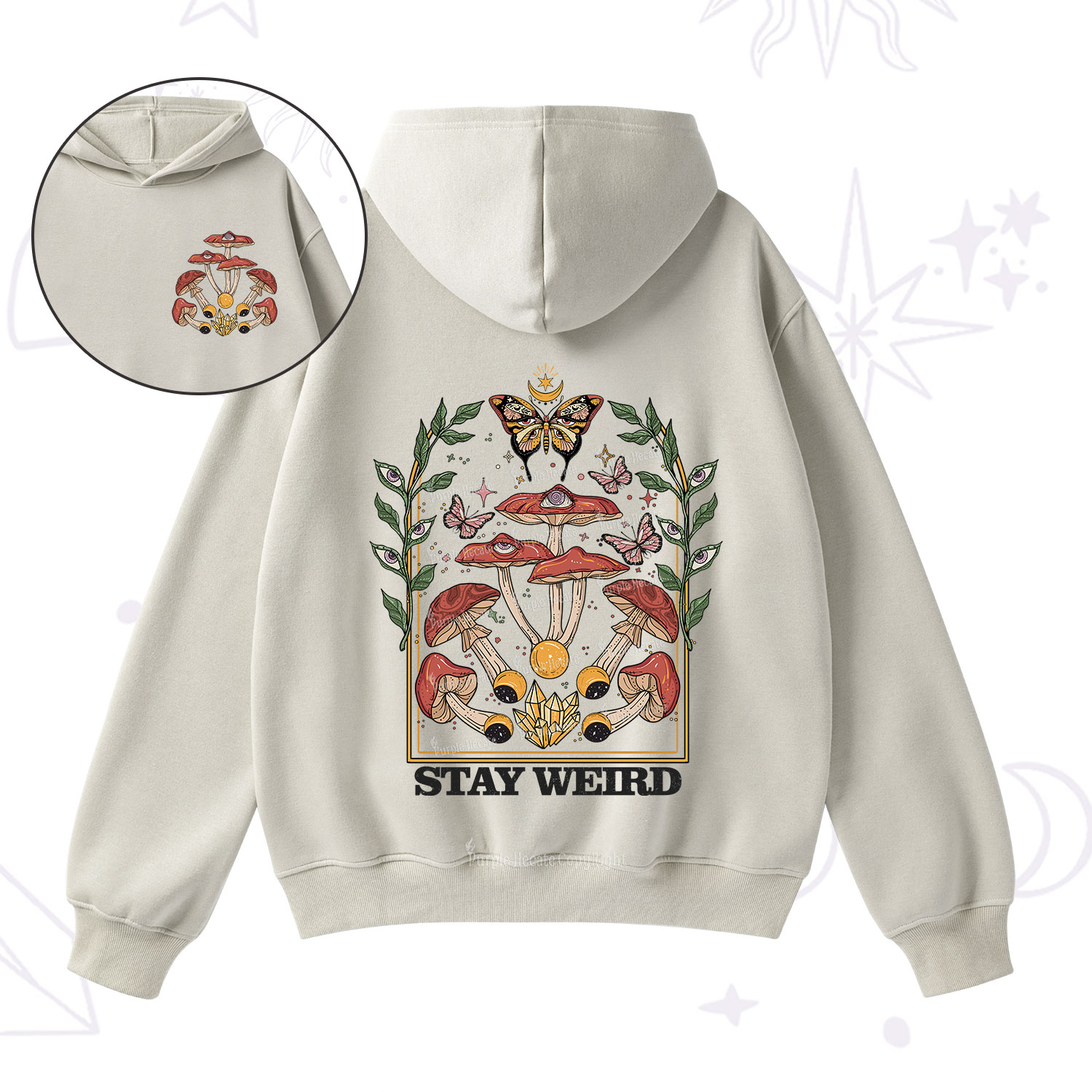Purplehecate Stay Weird Fleece Hoodie Suit