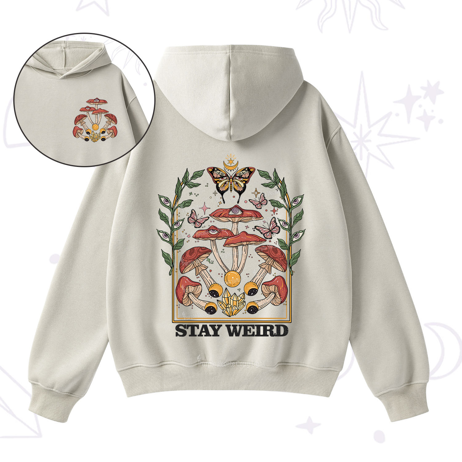 Purplehecate Stay Weird Fleece Hoodie Suit