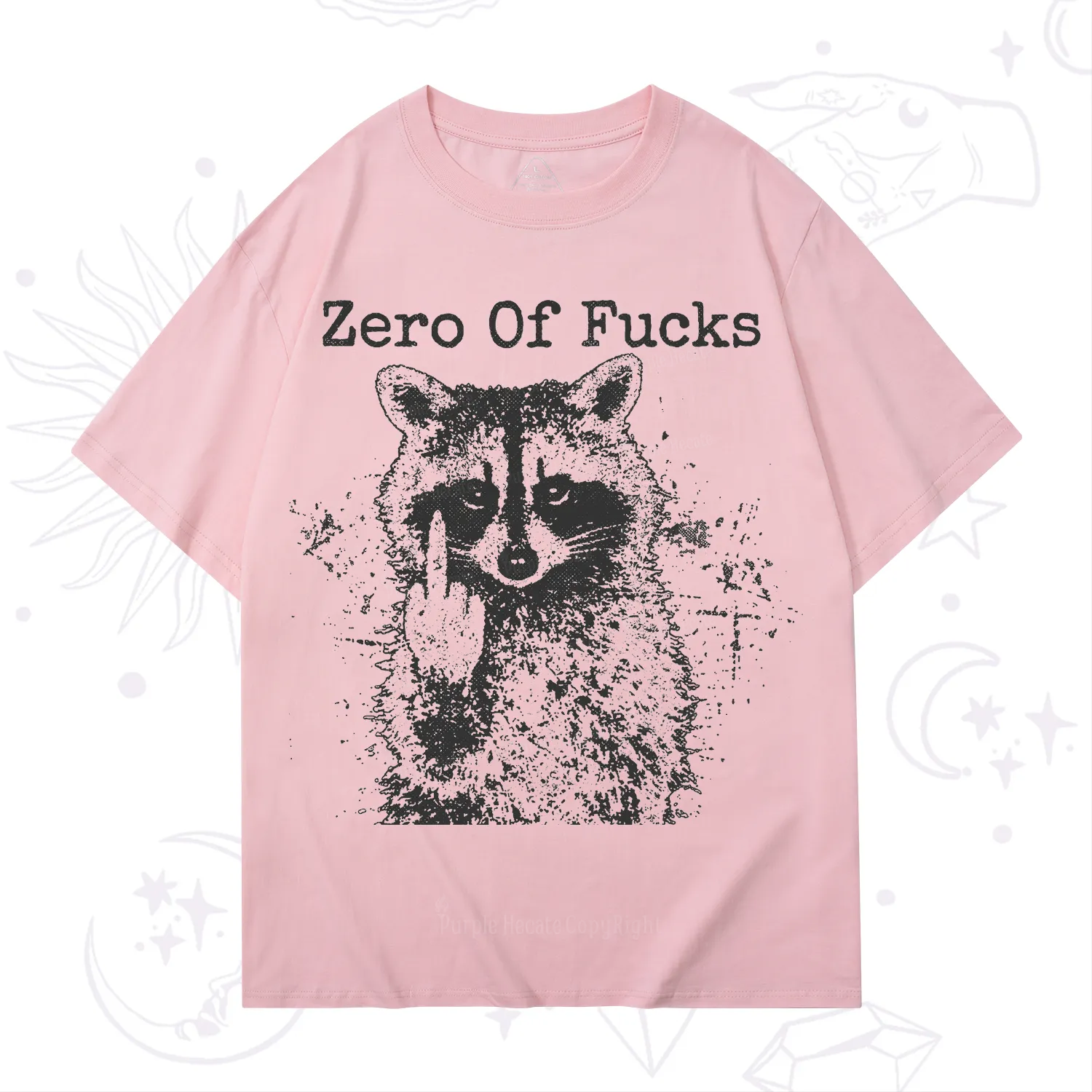 Purplehecate Zero Of Fucks Raccoon T-Shirt