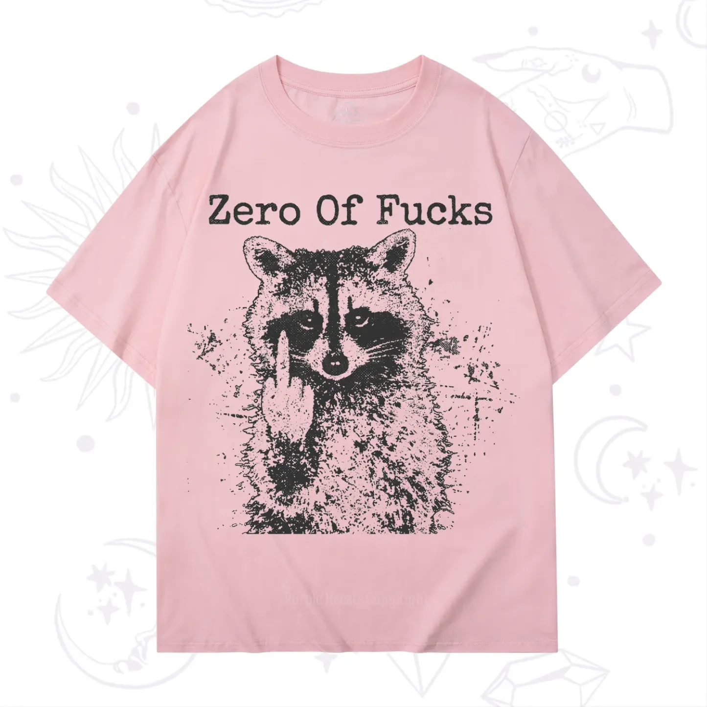 Purplehecate Zero Of Fucks Raccoon T-Shirt