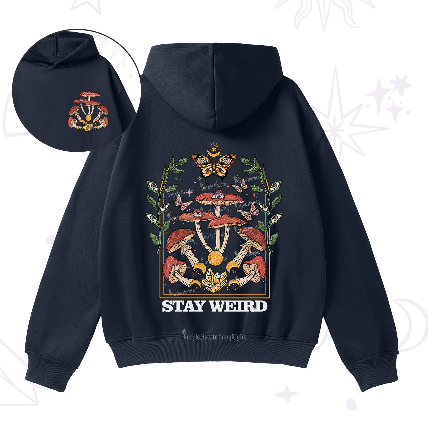 Purplehecate Stay Weird Fleece Hoodie Suit
