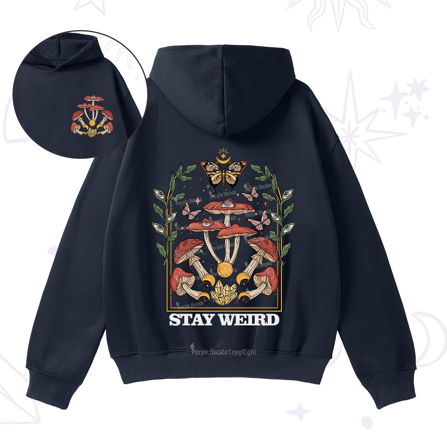 Purplehecate Stay Weird Fleece Hoodie Suit